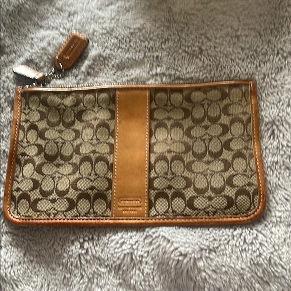 Coach Handbags - Coach Brown and Tan Clutch